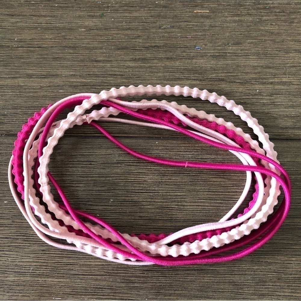 Pink stretch headbands 7ct.